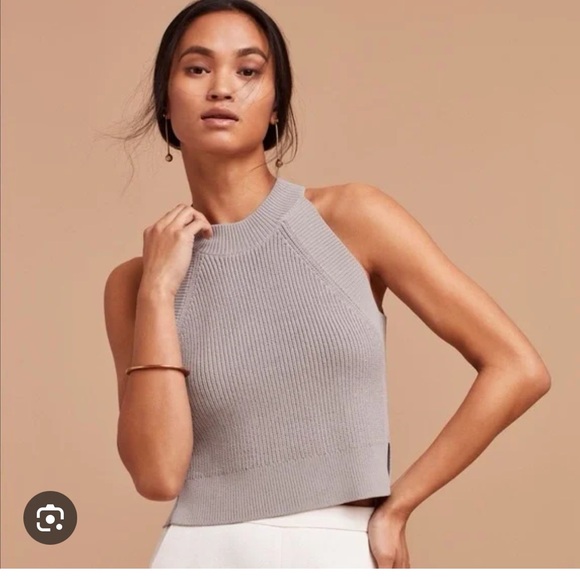 Wilfred Crevier Black Crop Knit Top - Picture 6 of 9